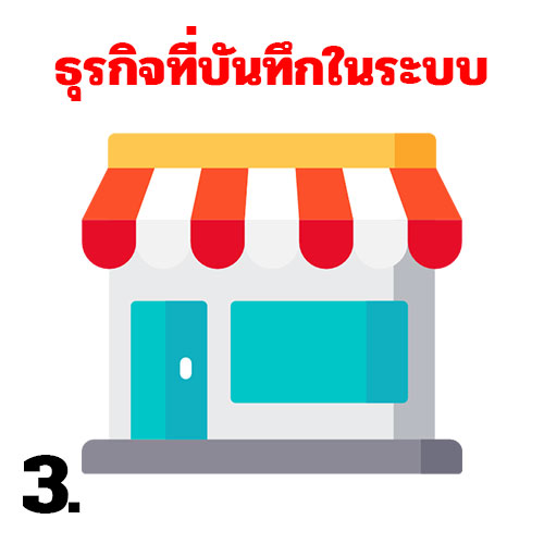 ธุรกิจที่บันทึกในระบบ