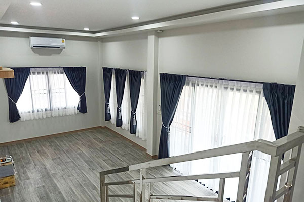 ติดตั้งม่านจีบพร้อมม่านโปร่ง ราง2ชั้น ราชบุรี