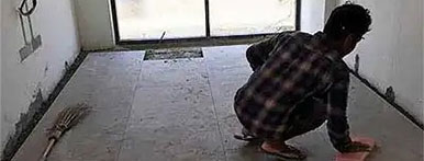 งานปูกระเบื้องปรับระดับพื้นผิว