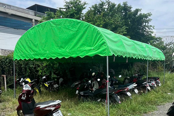 ติดตั้งเต็นท์ผ้าใบ ที่พักจอดรถกันแดด กันฝน พิจิตร